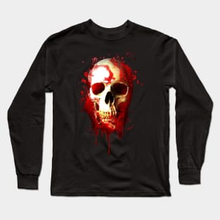 Niche Skull Island Mod Art  Bloody Skull Long Sleeve T-Shirt